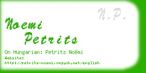 noemi petrits business card